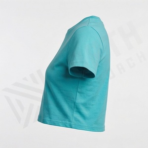 Tops Cortos de Algodón Personalizados para Mujer, con Ombligo Expuesto, Suaves, Transpirables, Ropa Deportiva Premium, Color Personalizado - Product Image 3