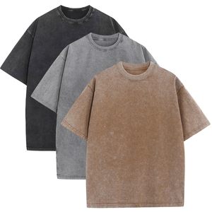 Camisetas de Algodón Extra Grandes para Hombre, Corte Holgado, Estilo Vintage Lavado, Camisetas Unisex de Manga Corta, Camisetas Informales - Product Image 1