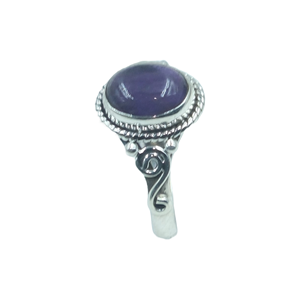 Bague en améthyste violette, bague en pierre précieuse, bague en pierre violette, bague en argent 925, bague minimaliste pour femmes - Product Image 1