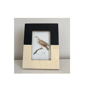 Artizon Studio Eco-Friendly Handmade Natural Bone Inlay Rustic Modern UV Printed 2-Color Durable Tabletop <b>Photo</b> <b>Frame</b> Uttar - Product Image 1