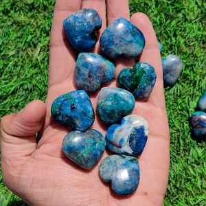 Cristal naturel Quantum Quattro gravé en forme de cœur, chrysocolle rare, sphère faite à la main, pierre de guérison Feng Shui, méditation Reiki - Product Image 6