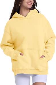 Sudadera con Capucha Extra Grande de Forro Polar para Mujer, 100% Algodón, Estilo Urbano, Resistente al Viento, Transpirable, 300g, OEM - Product Image 4