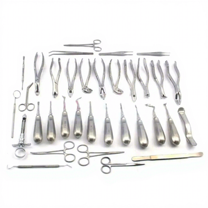Ensemble d'instruments chirurgicaux dentaires en acier inoxydable avec poignée moletée, certifié CE Classe I, outils manuels - Product Image 2