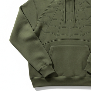 Sudadera Premium con Bordado de Araña y Estampado de Telaraña, Estilo Urbano, 65% Poliéster 35% Algodón, Felpa Gruesa, Sublimación, Invierno - Product Image 4