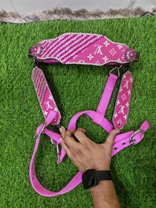 Collier de tête de cheval en cuir de qualité supérieure, style anglais, pour selle western, avec ornements fantaisie, fait main, en corde durable – Meilleures ventes - Product Image 6