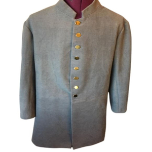 Abrigo de gala confederado para hombre, de botonadura sencilla, uniforme histórico, gris, reproducción americana - Product Image 1