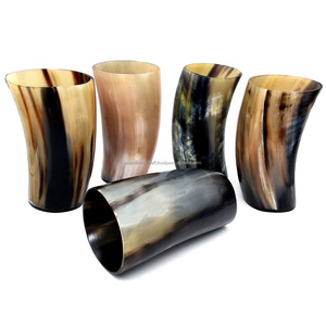 Personalizado exquisito Vintage oso bebiendo Koi taza hecha a mano cuerno Natural corto antiguo tallado estilo Animal negocio perfecto - Product Image 4