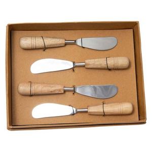 Cuchillo pulido de plata de acero inoxidable superventas, tenedor, cuchara, mango redondo de madera Natural, cuchara de lujo, juego de tenedor y cuchillo - Product Image 4