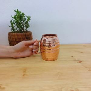 Mug en cuivre métallique, mug en cuivre bronze avec poignées en laiton, couvercle anti-fuite, isolation sous vide, mug à café - Product Image 3