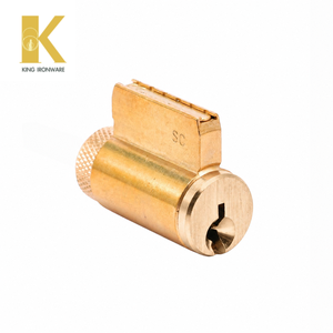 Cylindre de serrure personnalisé en laiton 32 mm, 2 clés avec gorge SX, laiton satiné, applications multiples pour portes - Product Image 6