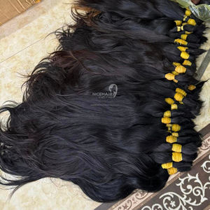 Extensiones de cabello virgen profesional 100% cabello Remy humano suave sedoso onda Natural y onda del cuerpo origen vietnamita 100g crudo a granel - Product Image 6