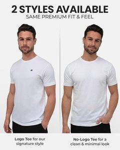 Men's <b>White</b> Cotton T-Shirt Short Sleeve O-Neck Casual Jersey Knitted Solid Color Blank <b>Tee</b> with Logo Option - Product Image 3