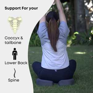 Premium Memory Foam Seat <b>Cushion</b> Sciatica Back <b>Tailbone</b> Pain Relief & Comfortable Orthopedic Sitting Pillows for Office Chair - Product Image 4