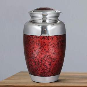 Red Jar Pet Cremation <b>Urn</b> Stainless Steel Airtight Memorial Keepsake for Dogs - Product Image 6