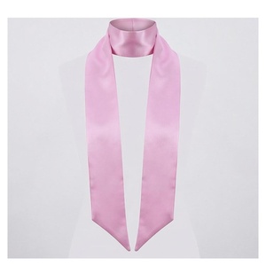 Écharpe longue en satin rose, couleur unie, accessoire de mode unisexe, toutes saisons, doux pour la peau, style simple - Product Image 1