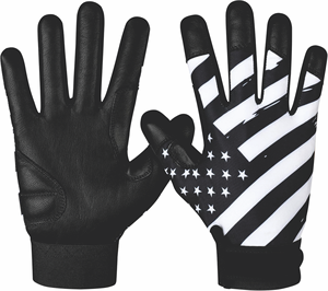 Gants de frappe de baseball professionnels, qualité supérieure, en cuir, fermeture auto-agrippante, paume antidérapante. - Product Image 1