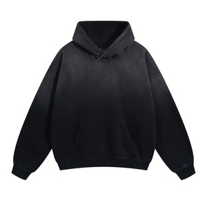 Men's 100% Cotton Hoodies Sweatshirts Heavy Weight <b>Thick</b> <b>Fleece</b> Oversized Solid Pattern Knitted Weaving Custom Anti-Wrinkle - Product Image 2