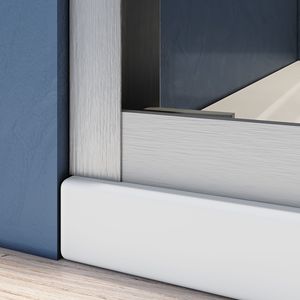 56-60in. W X 57in. H Nickel Brossé Semi Sans Cadre Double Baignoire Porte Certifiée Épais Verre Trempé Clair 304 Porte De Douche - Product Image 4