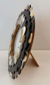 Cadre photo en métal de qualité supérieure, design personnalisé, avec cornes et os, en bois et résine, couleur et taille personnalisables, avec logo, boîte cadeau incluse - Product Image 4