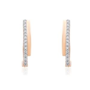 CZ diamond jewelry rose gold best <b>earrings</b> for women regular size elegant lightweight luxury <b>fine</b> jewelry export wear - Product Image 1