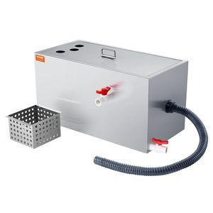 Commerciële Keukenapparatuur Roestvrijstalen Vetvanger 25 Lbs Interceptor Top Inlaat 6.4 Gpm Afvalwater Olie-Water Keuken - Product Image 1