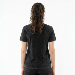 Camisetas de Mujer al por Mayor de Alta Calidad, Estilo Acid Wash, Corte Holgado, Cuello Redondo, Manga Corta - Product Image 6