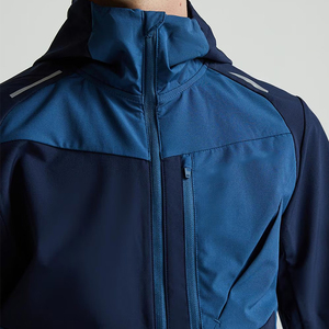 Active Wear Custom Design Hooded Full Zipper Half Sleeve <b>Soft</b> <b>Shell</b> Polyester Windbreaker Waterproof <b>Jacket</b> Casual Solid for - Product Image 6