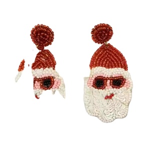 ต่างหูลูกปัดปักลายแบบห้อยทำมือเครื่องประดับคริสต์มาสออกแบบโลโก้ตามสั่งได้ตามแฟชั่น - Product Image 1