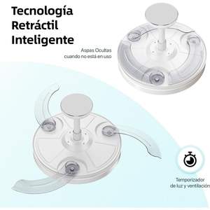Ventilador de Techo con Luz de 72W y 7590lm, Ultra Silencioso, Invisible, con Control Remoto y Aspas Retráctiles, Luz Decorativa - Product Image 5