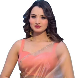 Sari long brodé de créateur pour femme, haut de gamme, ethnique indien, bicolore, pour mariages, soirées de bal, tenue d'hiver, d'été, d'automne - Product Image 1