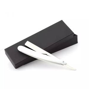 Straight Razor Stainless Steel <b>Blade</b> Plastic Handle Single <b>Blade</b> For Men <b>Barber</b> Shop Use - Product Image 2