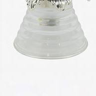 Brûleur à Bakhoor moderne en forme de cône gris avec détails en filigrane argenté et base en verre pour une fragrance et une décoration élégantes pour la maison - Product Image 2