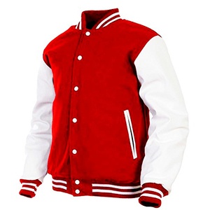 Custom design Jackets Matching sleeve and Collar Premiums wool satin Baseball jackets - Product Image 1
