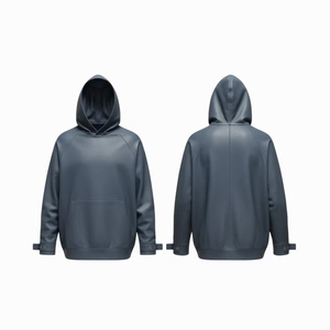 Chaqueta de Cuero con Capucha para Hombre, Prenda de Invierno de Cuero Premium con Cierre de Cremallera Frontal, Capucha Ajustable y Múltiples Bolsillos de Almacenamiento - Product Image 2
