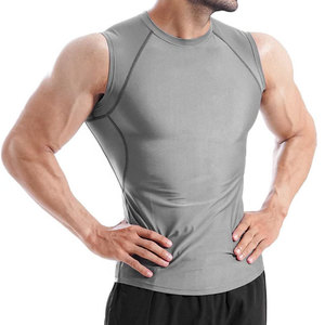 Top Deportivo de Compresión sin Mangas con Cuello Redondo de Secado Rápido para Yoga y Gimnasio, Fabricado con Spandex y Nailon, Venta al Por Mayor - Product Image 4