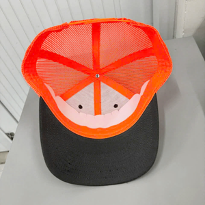 Casquette Trucker 6 Panneaux Personnalisée OEM avec Logo Gravé en Cuir, Structurée, Respirante, Visière Courbée, Casquette de Pêche avec Dos en Maille, Gorras - Product Image 3