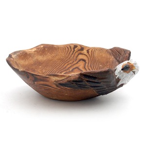 Cuenco Decorativo Tallado a Mano en Madera con Diseño de Pájaro, Estilo Chino Tradicional, para Servir Alimentos, Acabado Natural sin Recubrimiento - Product Image 6