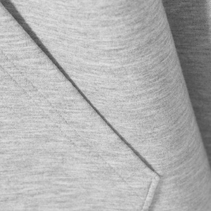 Unisex Gray Hooded <b>Zipper</b> <b>Sweatshirt</b> Oversized Fit Casual Fleece Cotton Street Style Winter Wear Hoodie For Man - Product Image 4
