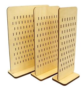 Soporte de exhibición de pendientes de colmena de madera rústica clásica estantes de vidrio tamaño personalizable encantador organizador funcional - Product Image 2