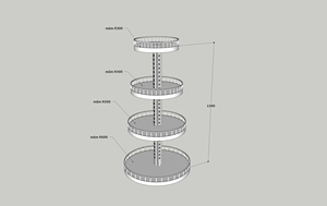 Présentoir promotionnel rotatif One Tech Light Duty Premium, corps en fer thermolaqué, 3 étagères, autoportant, pour supermarché et commerce de détail - Product Image 3