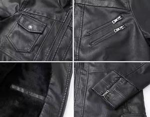 Chaqueta de Invierno de Cuero Transpirable de Alta Calidad |   Chaqueta de Piel para Exteriores, Cálida, Ecológica y Resistente al Viento |   OEM al por Mayor - Product Image 3