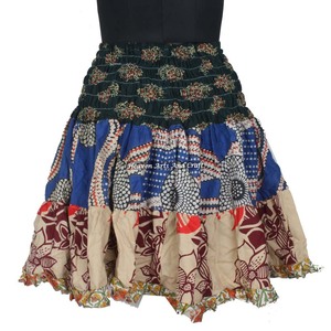 Gypsy Handmade <b>Patchwork</b> Mini Rara <b>Skirt</b> Hippy Boho Festival Boho Stylish Multi Color Patch Cotton Mini Sexy <b>Skirt</b> For Summer - Product Image 2
