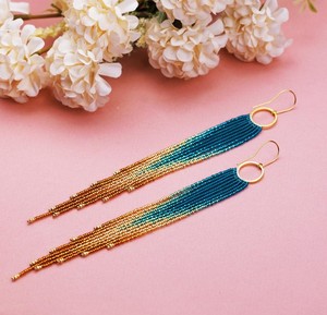 Pendientes Largos de Flecos Hechos a Mano, Estilo Boho, para Mujer, Fabricante de Joyería de Moda, Suministros de Abalorios - Product Image 3