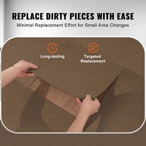 Piastrelle per Moquette Autoadesive 18FT X 18FT, Facili da Installare, Pavimentazione Peel & Stick per Uffici, Quadrati Morbidi Imbottiti per Comfort e Stile - Product Image 6