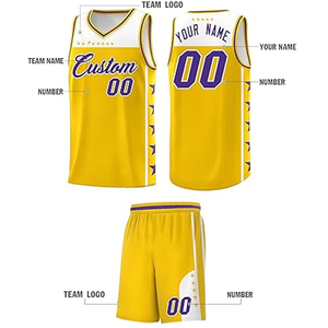 ชุดยูนิฟอร์มบาสเก็ตบอลแบบกำหนดเอง พร้อมโลโก้ทีม ชื่อ หมายเลข โรงเรียน วิทยาลัย ชมรม ชุดฝึกซ้อม ชุดกีฬา ผลิตจากโพลีเอสเตอร์ 100% ตัดเย็บตามสั่ง - Product Image 2