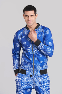 Conjunto Deportivo de Lujo Ecológico 2 en 1 para Hombre, con Capucha, de Poliéster, con Estampado Paisley y Animal/Puntos, Cierre con Cordón Ajustable - Product Image 3