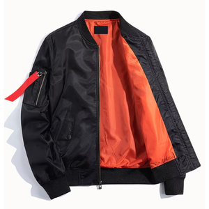 Chaqueta Bomber Unisex de Invierno, Estilo Urbano, Cuello Alto, Corte Regular, Manga Larga, Elegante y Cómoda para Exteriores - Product Image 3