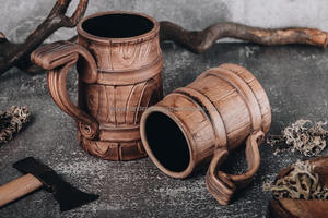 Jarra de Cerveza de Madera de Tamaño Personalizado, Diseño Único para Cocina y Mesa, para Cerveza Clásica - Product Image 3