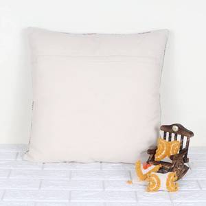 Hand Loom Woven Texture Boho Blue and White <b>Stripe</b> Fringe <b>Cushion</b> Cover - Product Image 4