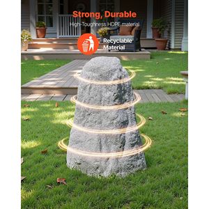 Copertura per Pompa da Giardino in Finta Roccia Realistica, Leggera e Resistente alle Intemperie in Poliresina, Copertura per Serbatoio Effetto Roccia - Product Image 3